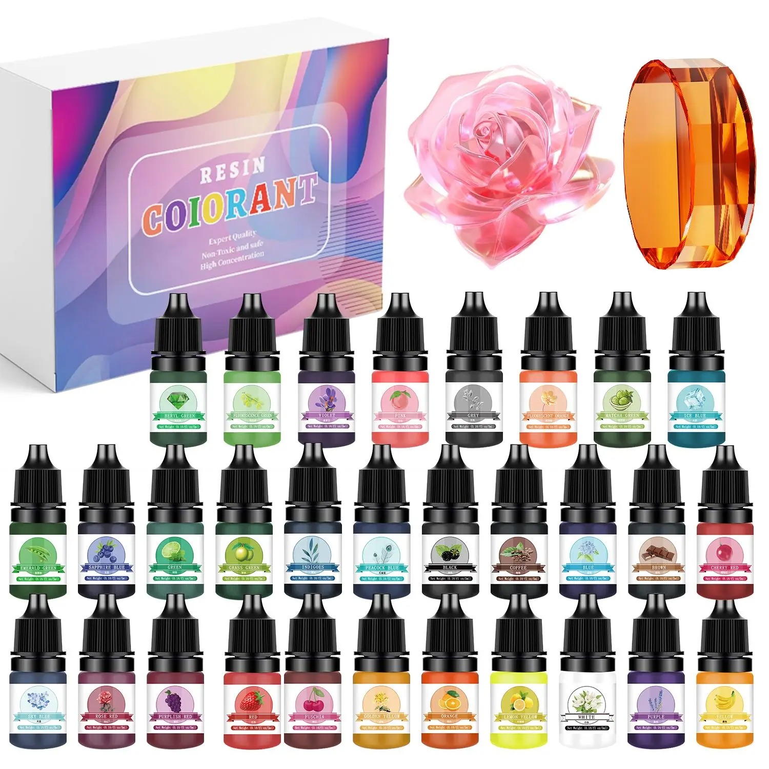 Resin Jewelry Kit - ชุดสีเรซิ่นอีพ็อกซี่ 30 สี ขนาด 5 มล.