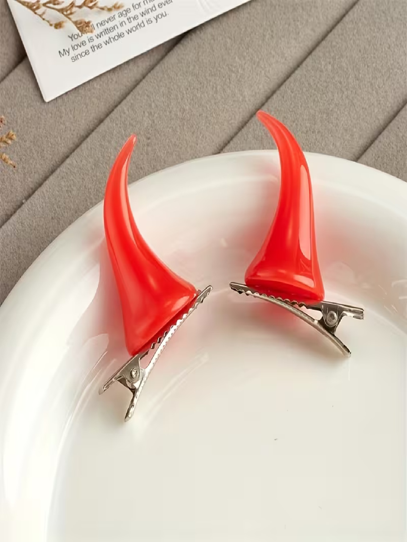 ชุด 2 ชิ้น กิ๊บติดผมเขาปีศาจสี - Resin Craft Ideas บทวิจารณ์และราคา