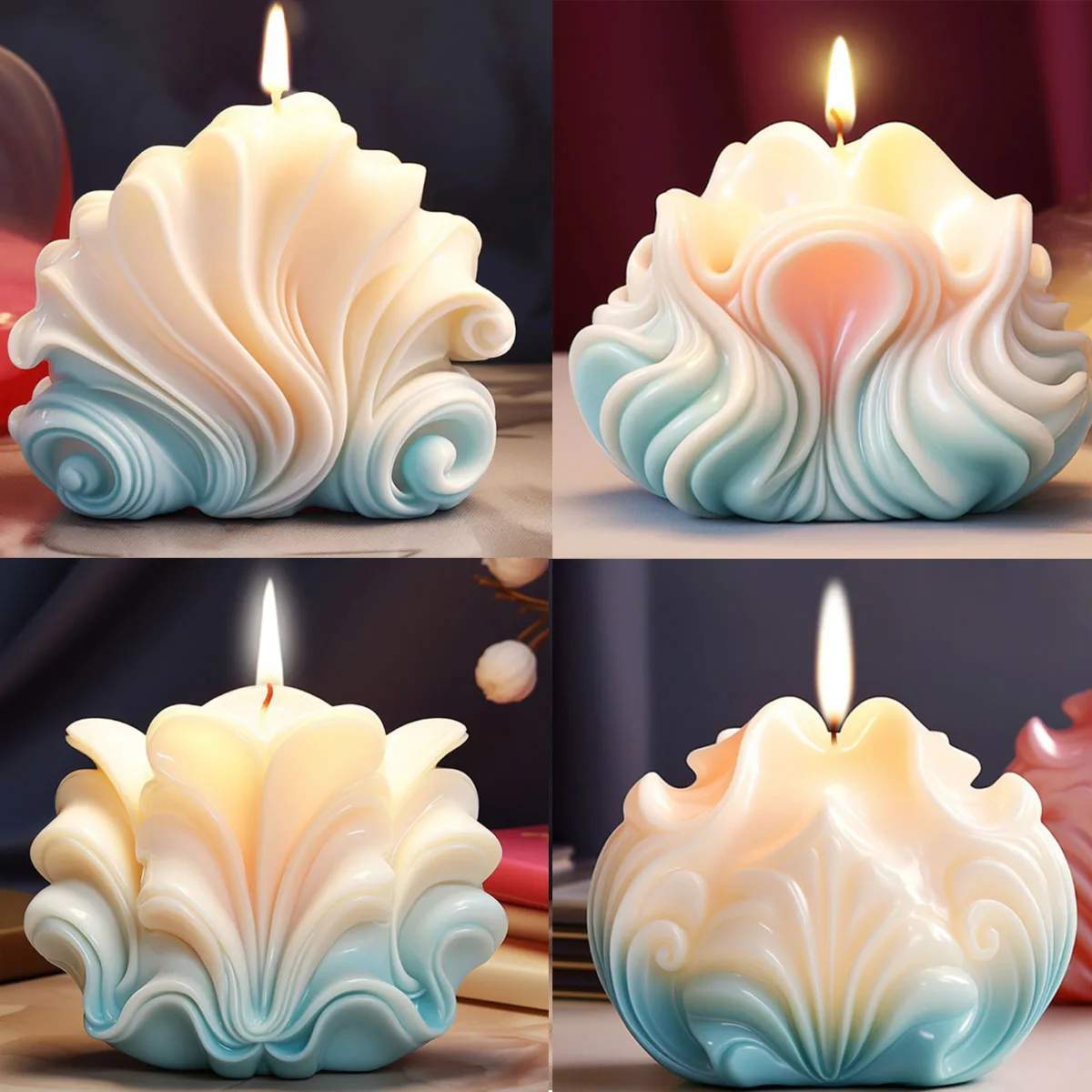 แม่พิมพ์ซิลิโคนรูปเปลือกหอยทะเ - Resin Ocean Wave Mold บทวิจารณ์และราคา