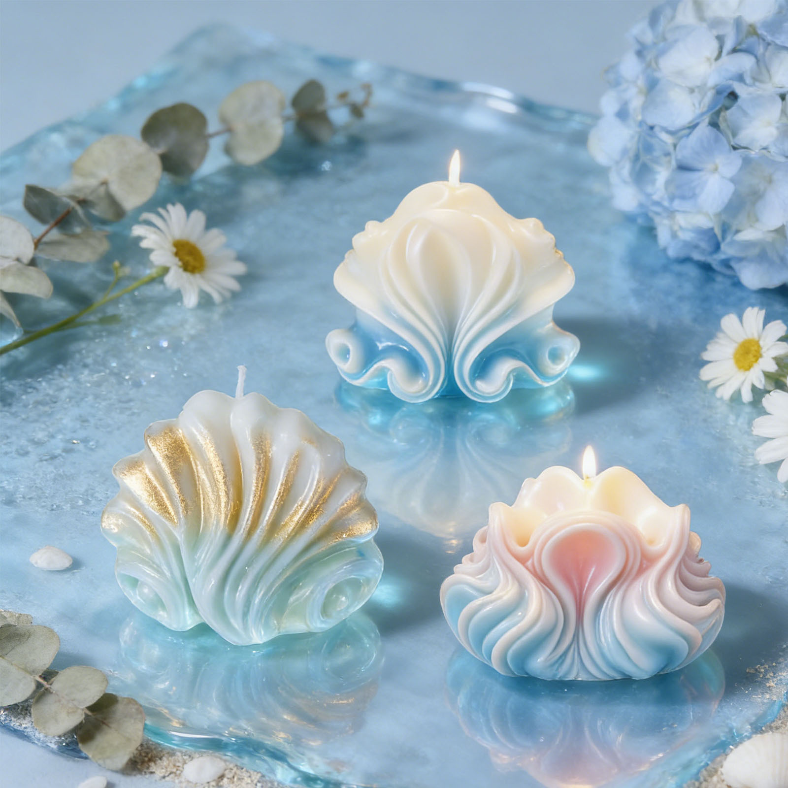 แม่พิมพ์ซิลิโคนรูปเปลือกหอยทะเ - Resin Ocean Wave Mold บทวิจารณ์และราคา